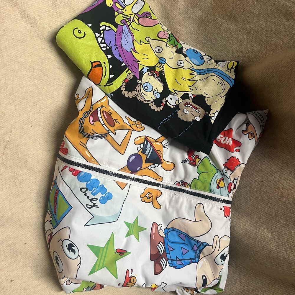 Nickelodeon Cartoon Print Jacket and shirt